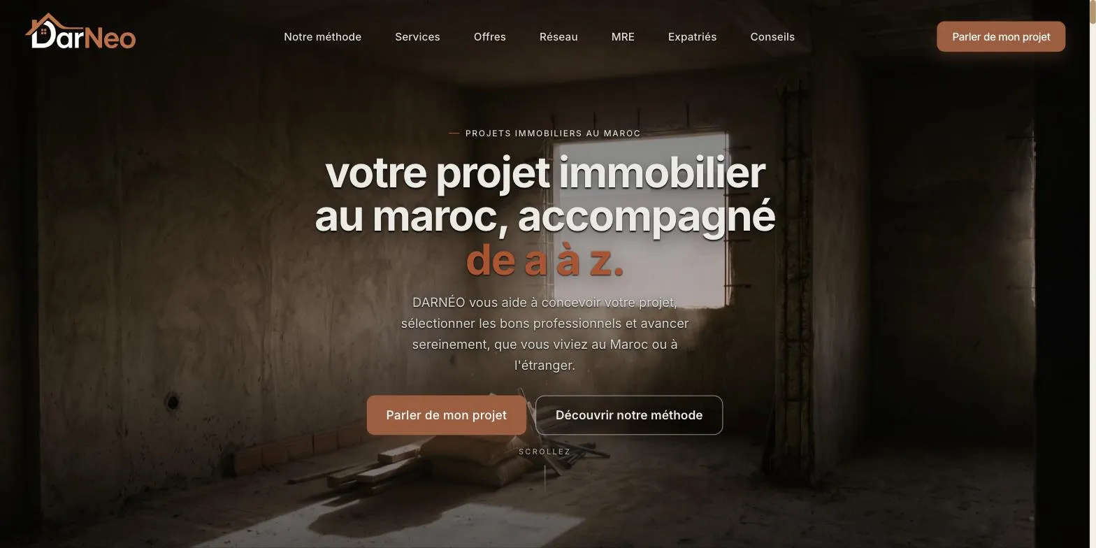 DARNÉO website, homepage
