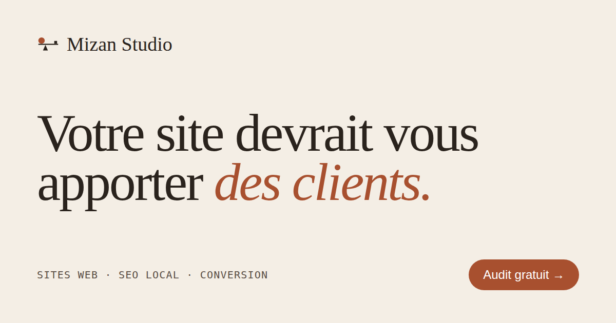 Mizan Studio website: Your website should be bringing you clients